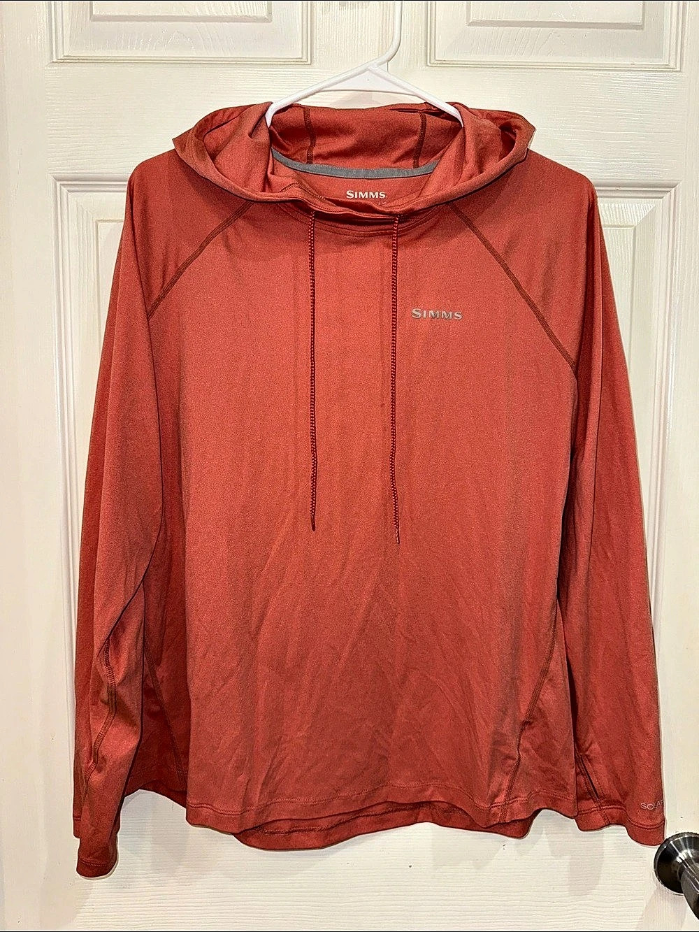 Simms SolarFlex Hoody Hooded Long Sleeve Orange Large